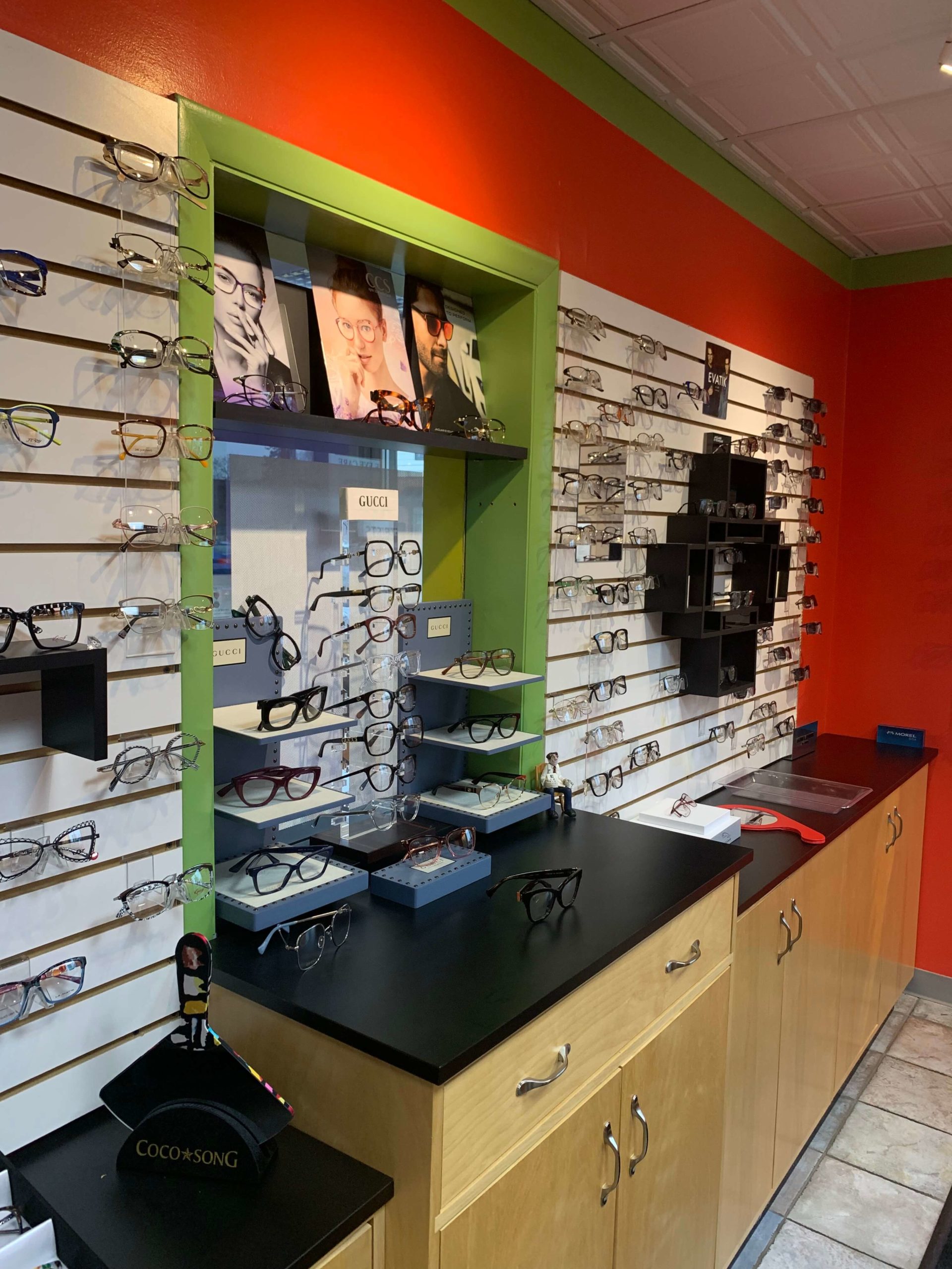 Kenmore Eye Care glasses and frames