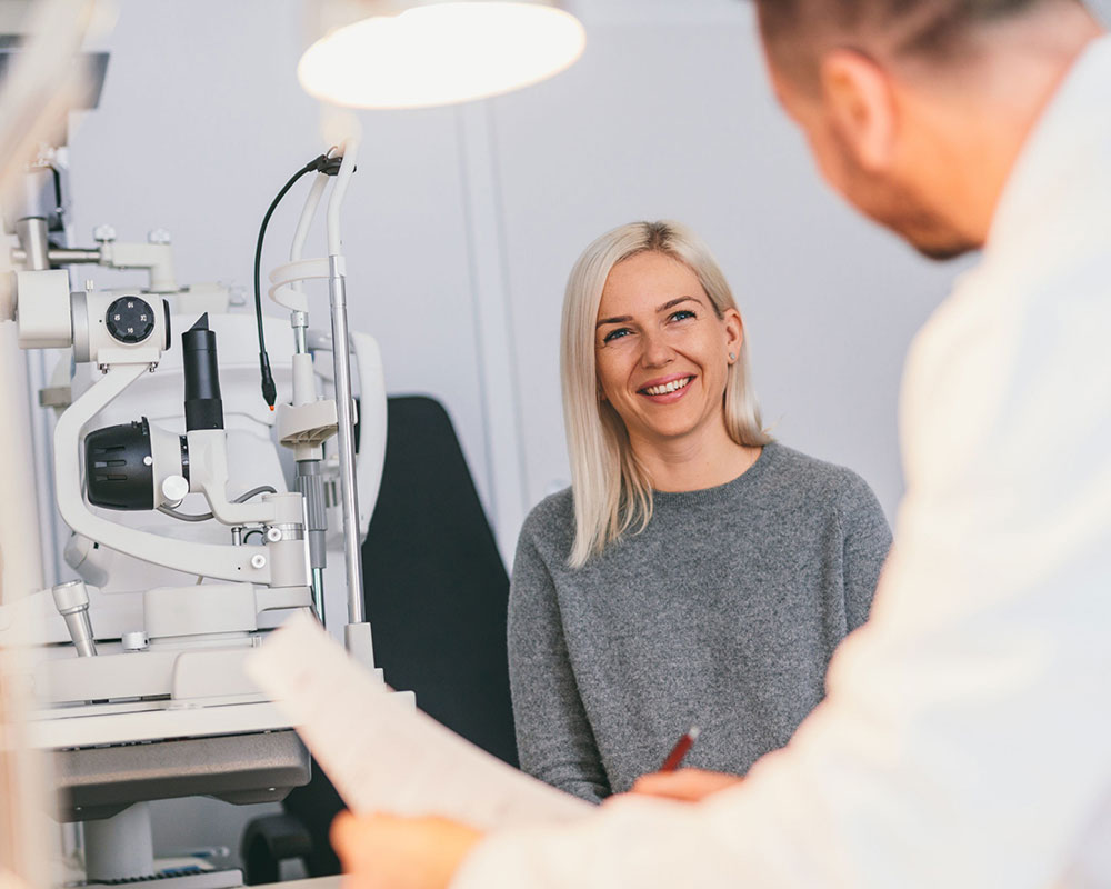 Women undergo Cornea Treatment Women undergo Cornea Treatment