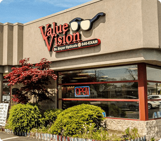 Exterior storefront of Value Vision optical center located in West Seneca, NY