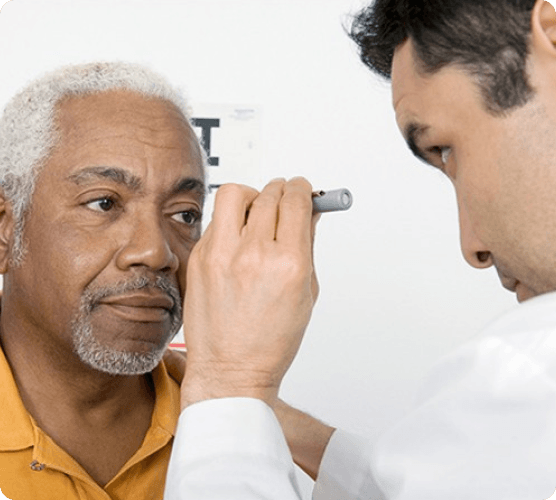 Patient smiling after her eye appointment with her local eye doctor